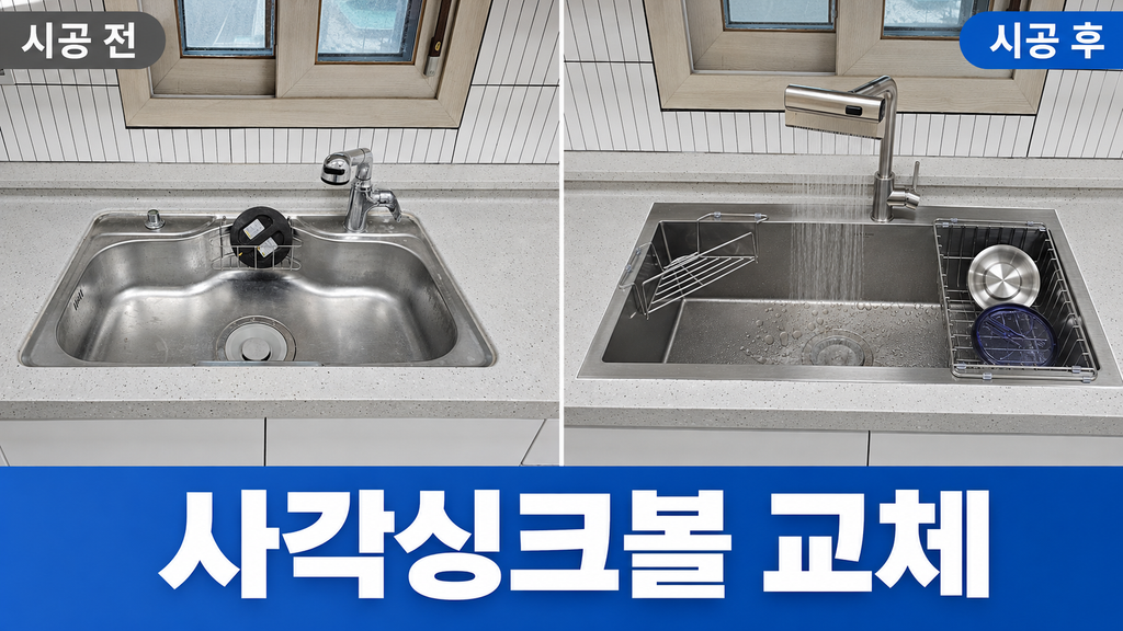 시흥 정왕동 사각싱크볼 교체